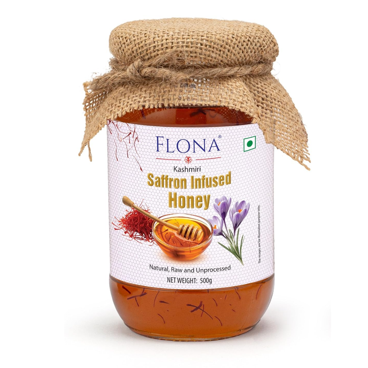 Kashmiri Saffron Infused Honey | Raw, Organic & Unprocessed