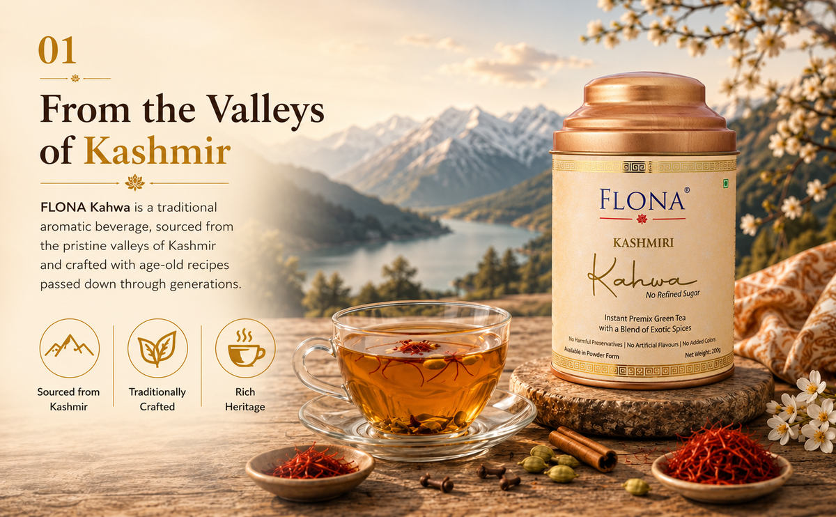 Kashmiri Kahwa Tea Premix – 200g I No Refined Sugar I Shahi Kahwa