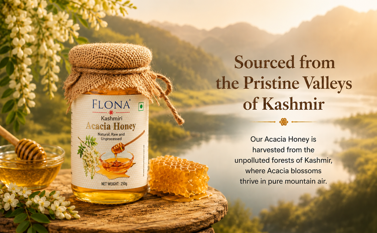 Kashmiri Acacia Honey | Natural, Unprocessed & Raw