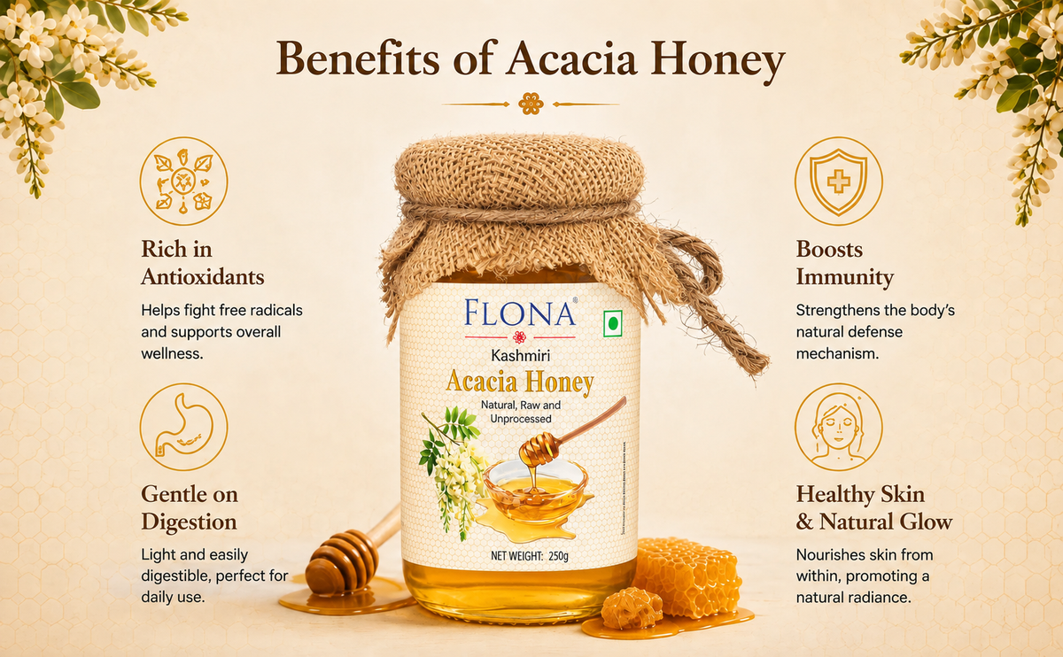 Kashmiri Acacia Honey | Natural, Unprocessed & Raw