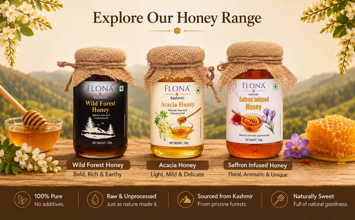 Kashmiri Acacia Honey | Natural, Unprocessed & Raw