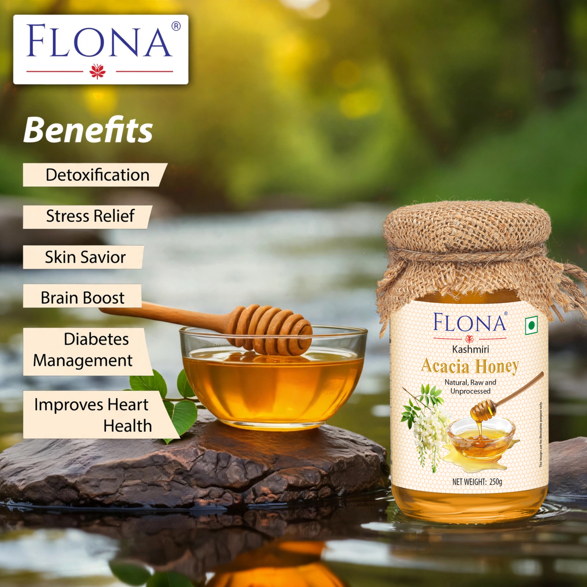 Kashmiri Acacia Honey | Natural, Unprocessed & Raw