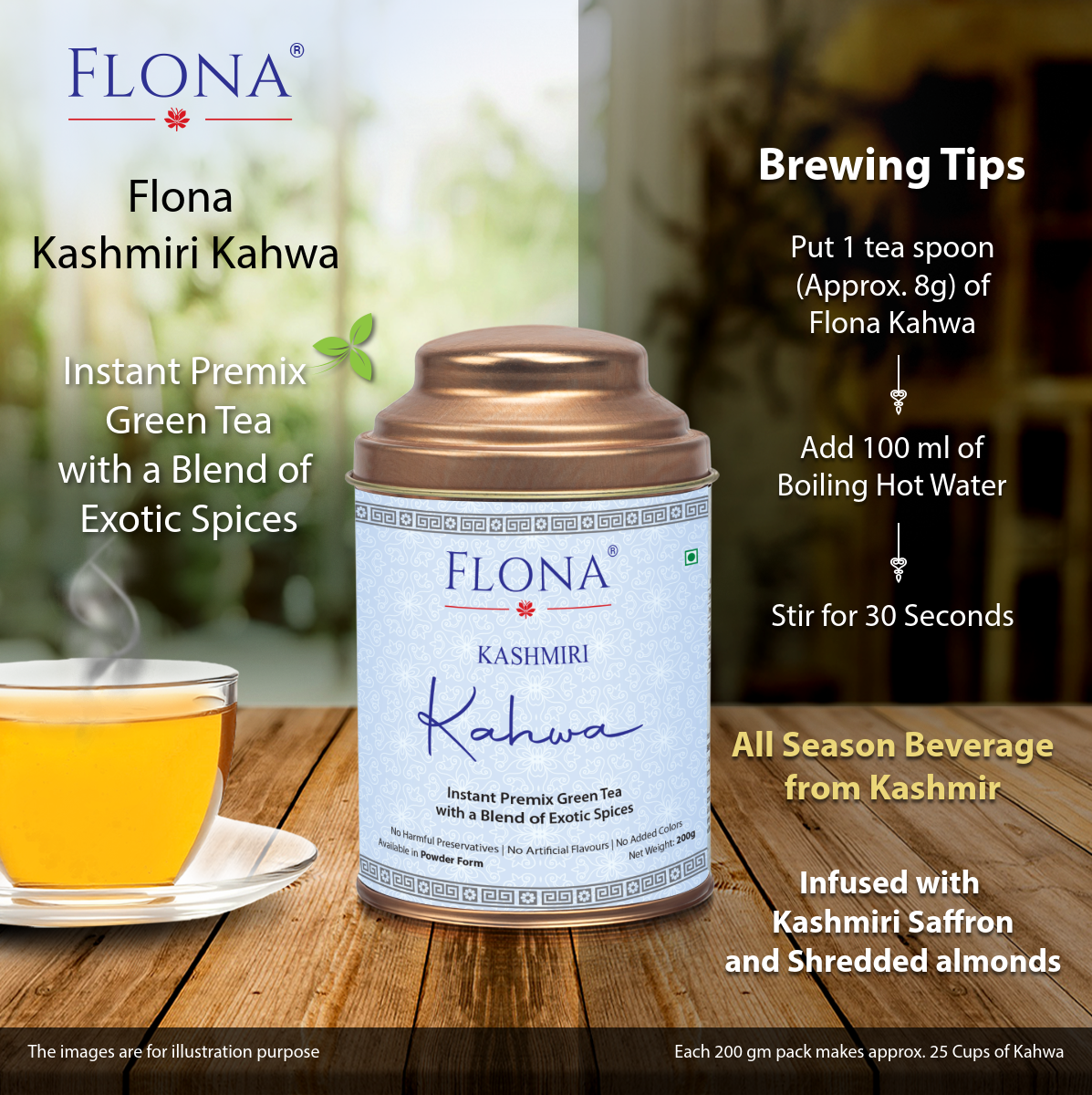 Kashmiri Kahwa Tea Premix – 200g | Shahi Kahwa